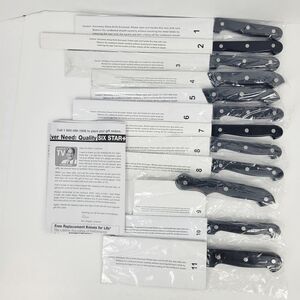 Ronco Showtime Six Star 12 Piece Knife Set~Numbers 1-11 with Extra #8